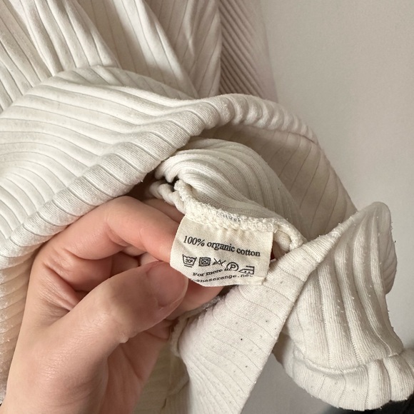 Baserange Cream Ribbed Top - Picture 4 of 5